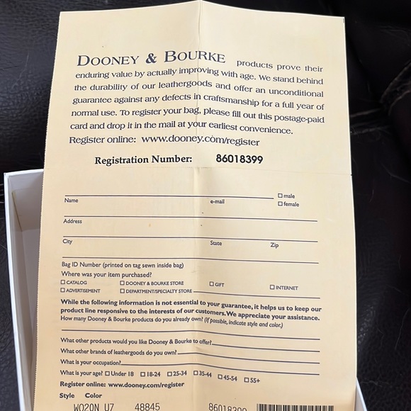 Dooney & Bourke Flap Wristlet NWT Plus Bonus D&B Keychain - Picture 7 of 7